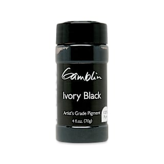 Gamblin Artist's Grade Pigment - Ivory Black, 4 oz bottle