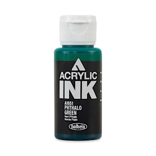 Holbein Acrylic Ink - Phthalo Green, 30 ml