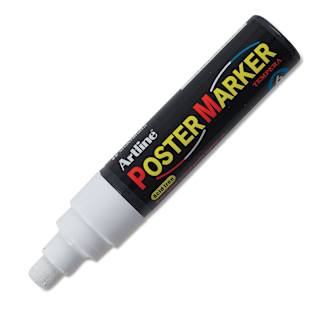Artline Poster Markers - 6 mm Tip, White