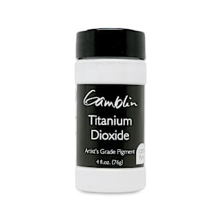 Gamblin Artist's Grade Pigment - Titanium White  Dioxide, 4 oz bottle
