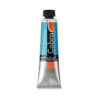 Cobra Artist Water Mixable Oil Paint - Turquoise Blue, 40 ml tube