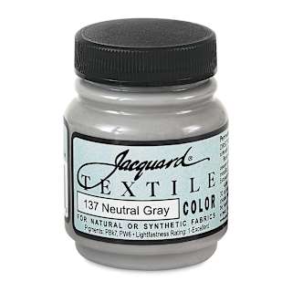 Jacquard Textile Color - Neutral Gray, 8 oz jar