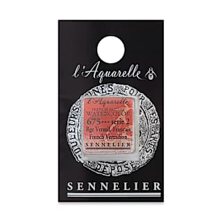 Sennelier French Artists' Watercolor - French Vermilion, Half Pan