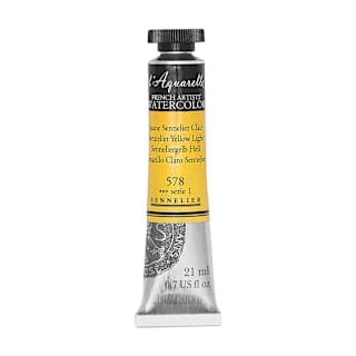 Sennelier French Artists' Watercolor - Sennelier Yellow Light, 21 ml Tube