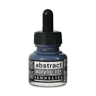 Sennelier Abstract Acrylic Ink - Neutral Gray, 1 oz