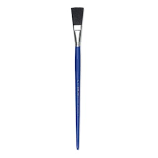 Blick Scholastic Black Bristle Brush - Extended, Long Handle, Size 1"