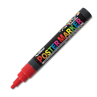 Artline Poster Markers - 4 mm Tip, Red