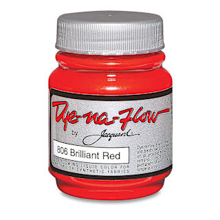 Jacquard Dye-Na-Flow Fabric Color - Brilliant Red, 2.25 oz jar
