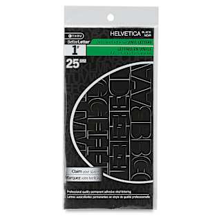 Westcott BetterLetter Self-Adhesive Vinyl Letters – 1” Permanent Letters, Helvetica, Black