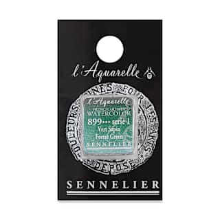 Sennelier French Artists' Watercolor - Forest Green, Half Pan