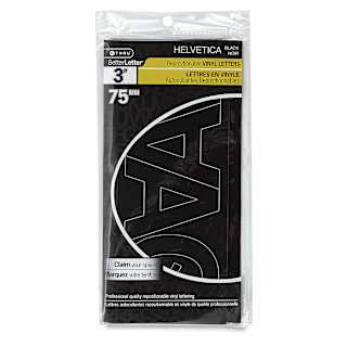 Westcott BetterLetter Self-Adhesive Vinyl Letters – 3” Repositionable Letters, Helvetica, Black