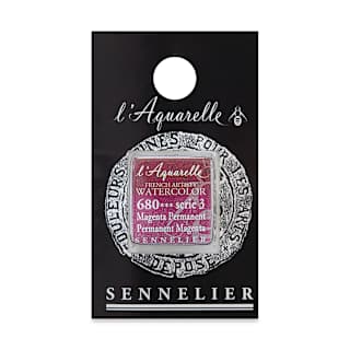 Sennelier French Artists' Watercolor - Permanent Magenta, Half Pan