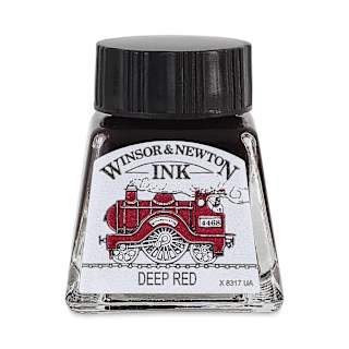 Winsor & Newton Drawing Ink - Deep Red, 14 ml