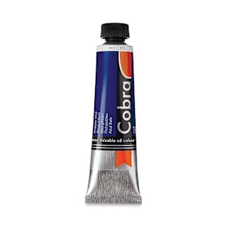 Cobra Artist Water Mixable Oil Paint - Phthalo Blue, 40 ml tube