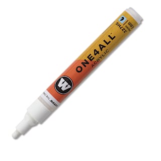 Molotow One4All Acrylic Marker - 4 mm Tip, Signal White, Bullet Tip