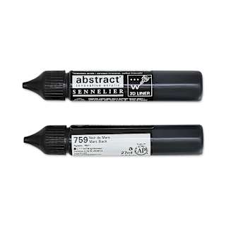 Sennelier Abstract 3D Liner - Mars Black, 27 ml