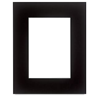Crescent Select Conservation Solids Pre-Cut Mat - Deep Black, 4 ply, 8" x 10"