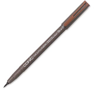 Copic Multiliner Pen - Brush, Small Tip, Sepia