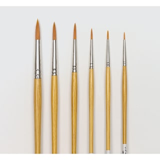 Blick Academic Synthetic Golden Taklon Brush Set - Set of 6