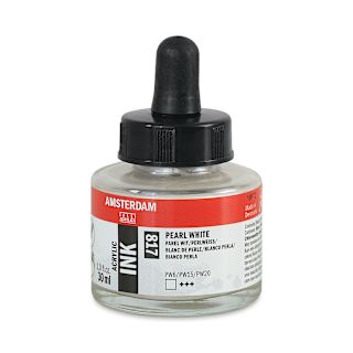 Amsterdam Acrylic Ink - Pearl White, 30 ml