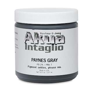Akua Intaglio Ink - Paynes Gray, 237 ml