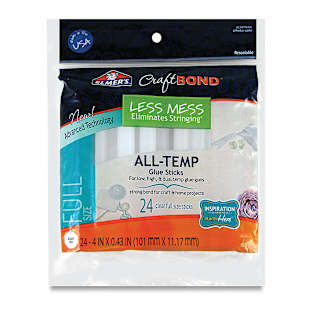 Elmer's CraftBond All-Temp Glue Sticks - Full Size 7/16", 4" Length, Pkg of 24