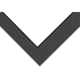 Crescent Select Conservation Solids Pre-Cut Double Mat - Dark Gray/Deep Black, 4 ply, 11" x 14"