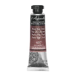 Sennelier French Artists' Watercolor - Van Dyck Brown, 10 ml Tube