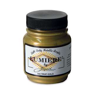Jacquard Lumiere Acrylic - Metallic True Gold, 2.25 oz Jar