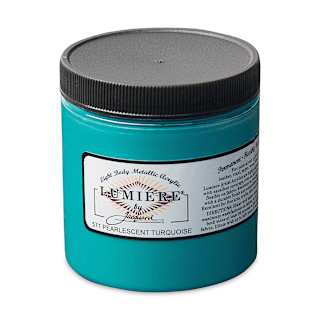 Jacquard Lumiere Acrylic - Pearlescent Turquoise, 8 oz Jar