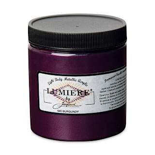 Jacquard Lumiere Acrylic - Burgundy, 8 oz Jar