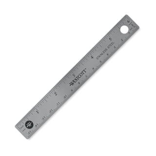 Westcott Flexible Stainless Steel Ruler - 6", Flexible