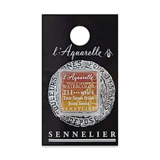 Sennelier French Artists' Watercolor - Burnt Sienna, half pan