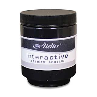 Chroma Atelier Interactive Artists' Acrylics - Carbon Black, 250 ml jar
