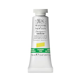 Winsor & Newton Designers Gouache - Cadmium-Free Lemon Yellow, 14 ml tube