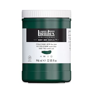 Liquitex Heavy Body Artist Acrylics - Phthalo Green (Blue Shade), 32 oz Jar