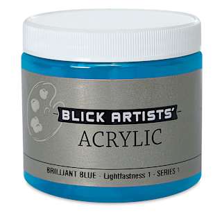 Blick Artists' Acrylic - Brilliant Blue, 16 oz jar