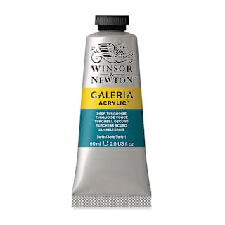 Winsor & Newton Galeria Flow Acrylics - Deep Turquoise, 60 ml tube