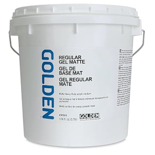 Golden Regular Acrylic Gel Medium - Matte, 128 oz tub