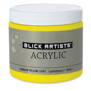 Blick Artists' Acrylic - Cadmium Yellow Light, 16 oz jar