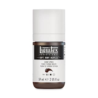 Liquitex Soft Body Artist Acrylics - Burnt Umber, 59 ml bottle