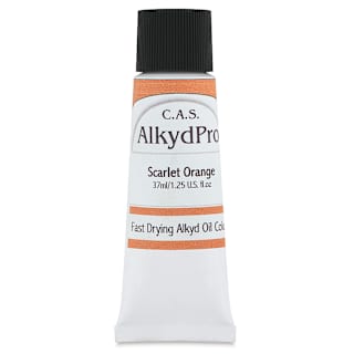CAS AlkydPro Fast-Drying Alkyd Oil Color - Scarlet Orange, 37 ml tube
