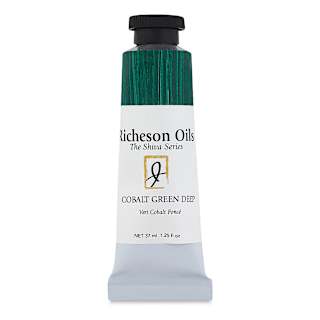 Shiva Signature Artist Oil Color - Cobalt Green Deep, 37 ml Tube