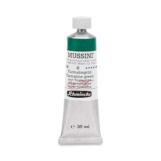 Schmincke Mussini Oil Color - Transparent, Turmaline Green, 35 ml tube