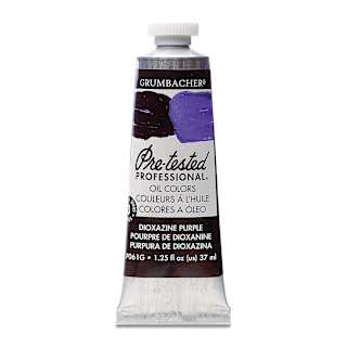 Grumbacher Pre-Tested Artists' Oil Color - Dioxazine Purple, 1.25 oz tube
