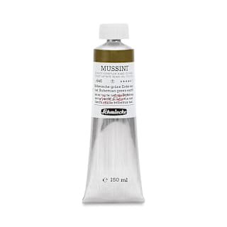 Schmincke Mussini Oil Color - Natural Bohemian Green Earth, 150 ml tube