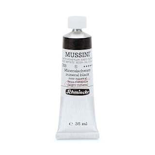 Schmincke Mussini Oil Color - Transparent, Mineral Black, 35 ml tube