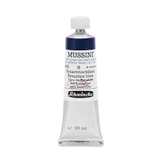 Schmincke Mussini Oil Color - Transparent, Byzantine Blue, 35 ml tube