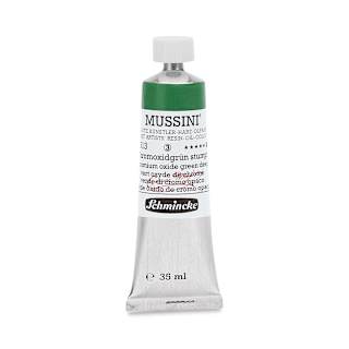 Schmincke Mussini Oil Colors - Chromium Oxide Green Deep, 35 ml tube
