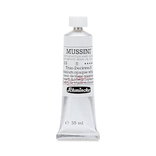 Schmincke Mussini Oil Color - Titanium Opaque White, 35 ml tube